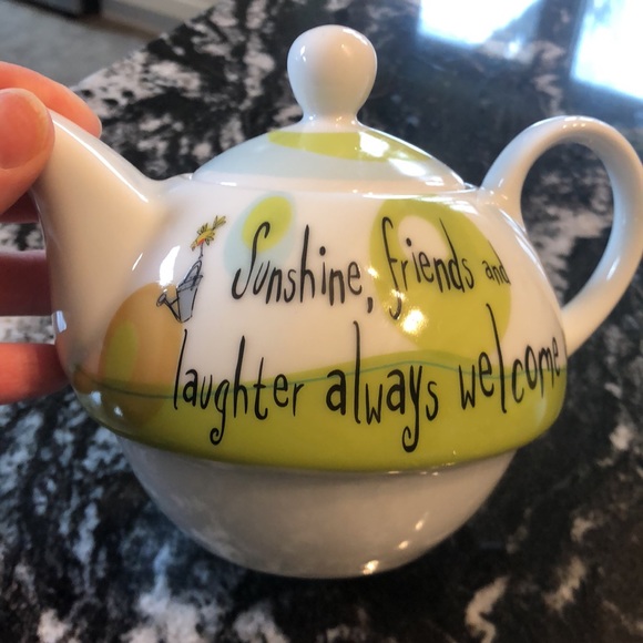 Creative Tops Teapot with Cup “ Born to Shop” Northamptonshire England - Picture 7 of 8